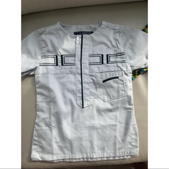 Toddler boys 2 shirt bundle - Authentic Ghanaian print. Made in a Ghana. SZ 2/3 - Picture 4 of 5